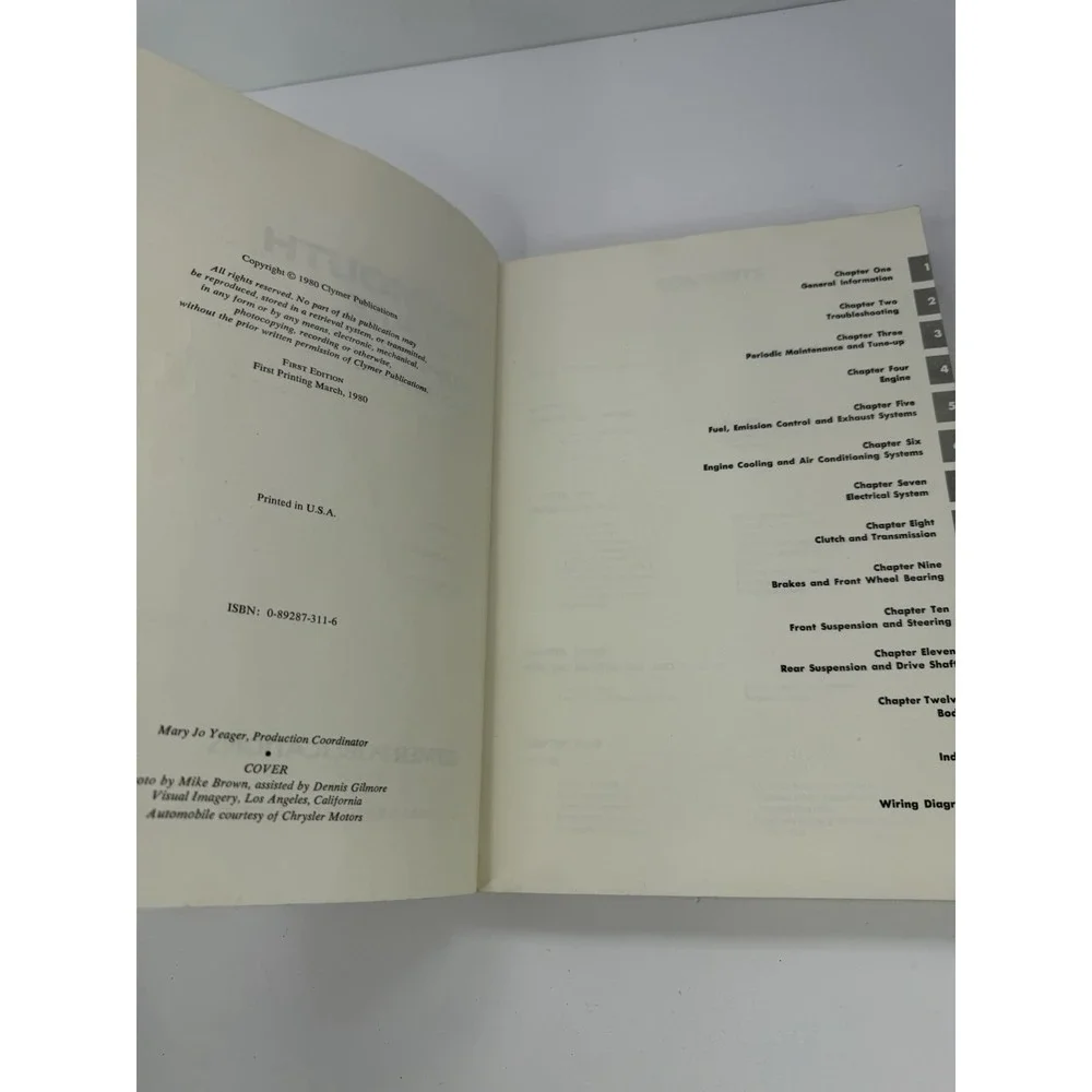 Clymer Auto Repair Shop Manual for Plymouth Volare 1976-79 A236 Dodge Aspen